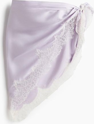 H&M Dreieckstuch mit Spitzenborten - Purple