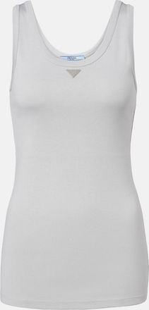 Prada Ribbed-knit cotton tank top