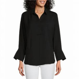 Nic+Zoe Flowing Easy Top In Black