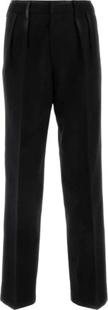 Maison Margiela Zwarte wollen broek - Dames - Straight fit broeken - Zwart - 2XS - Wol - Broeken