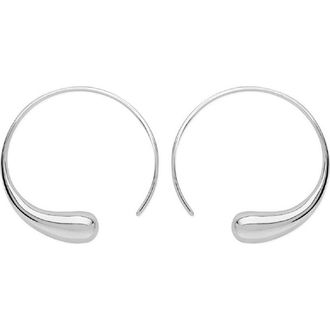 Lucy Quartermaine Large Luna Hoop Earrings in Sterling Silver at Nordstrom
