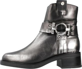 Yellow Stijlvolle enkellaarzen - Dames - Laarzen met Hak - Grijs - 39 EU - Schoenen