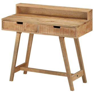 vidaXL Escritorio De Madera De Mango Rugosa 100x45x90 Cm Vidaxl