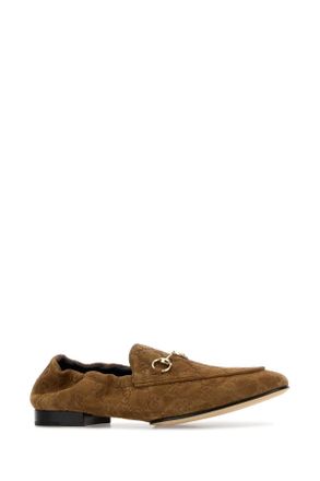 Gucci Womens Camel Suede Loafers Pepperbrownpepbr Calf Skin Mocassini