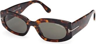 Tom Ford Authentieke Stijlvolle Brillen van Premium Kwaliteit - unisex - Zonnebrillen - Bruin - 52 MM - Accessoires
