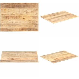vidaXL Piano Tavolo in Legno Massello di Mango 15-16 mm 80x70 cm - Piano in legno mango - Tavolo in legno tropicale