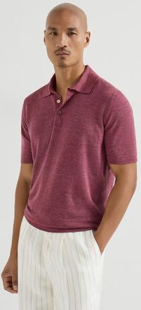 Brunello Cucinelli Polo-style sweater in Coral at Nordstrom, Size 50 It