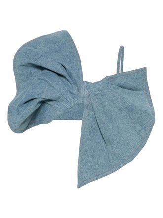 Nina Ricci giant-bow top - Blue