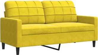 vidaXL Sofá de 2 plazas terciopelo amarillo 140 cm Vidaxl