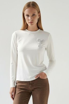 Exquise Carolyn Long Sleeve Blouse in Ecru at Nordstrom, Size Xx-Large