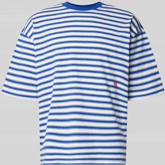 Review Oversized T-Shirt mit Label-Stitching in Royal, Gr&ouml;&szlig;e XXL