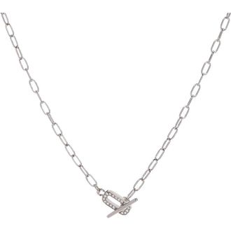 Alex and Ani Pave Toggle Necklace in Silver at Nordstrom