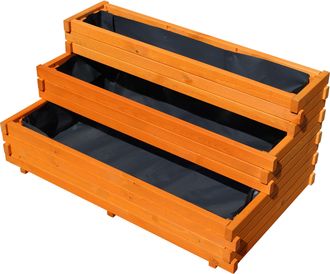 Promadino Pflanzentreppe »Pflanzkastentreppe Volterra mit Pflanzfolie« BxTxH: 100x60x48 cm