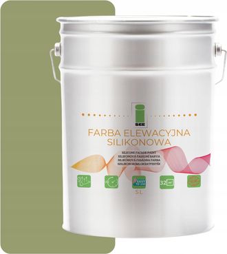 OEM Pittura Per Facciate Al Silicone Verde Pistacchio 5l + Antialga