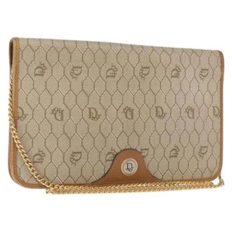 Dior Pre-owned Vintage Schoudertas - Dames - Pre-owned - Beige - Maat: ONE Size Leer