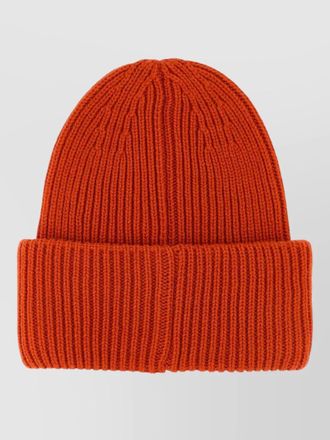 Moncler cozy wool blend beanie with folded cuff