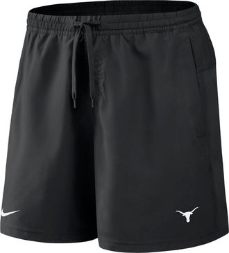 Nike Texas Primetime Primary Logo Nike Mens Dri-FIT College Form Shorts in Black | 045T00ATXE-8DV