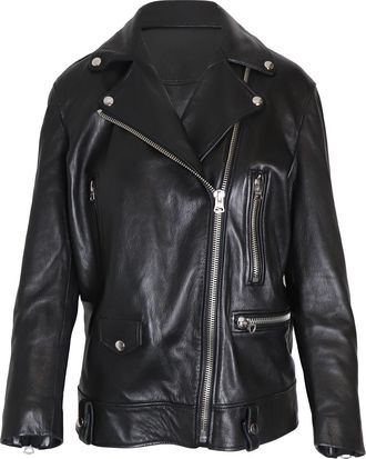 Acne Studios Pre-owned Womens Biker Jacket in Black Leather - Size EU 34 (Womens)