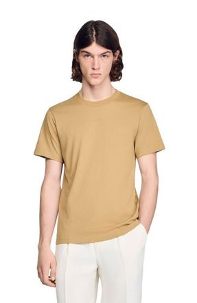 Sandro Cotton T-shirt in Beige at Nordstrom, Size Xx-Large