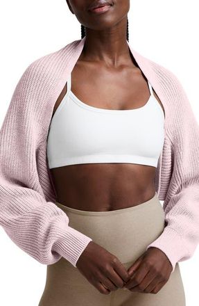 Beyond Yoga Ready for Barre Relaxed Cotton & Wool Shrug in Pastel Pink at Nordstrom, Size Xx-Small