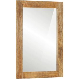 vidaXL Espejo De Ba&ntilde;o Madera Maciza De Acacia Y Vidrio 50x70x2,5 Cm Vidaxl