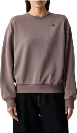 Calvin Klein Sweatshirts - Dames - Sweatshirts - Bruin - XS - Katoen - Hoodies & sweatvesten