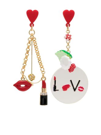Amir Slama charm-detail asymmetric earrings - Gold