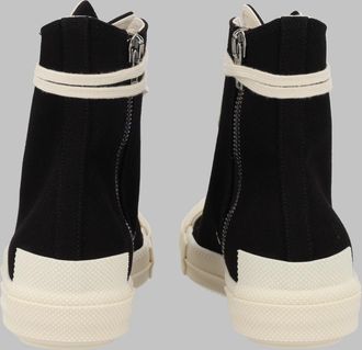 Rick Owens High-Top Denim Sneakers - Black