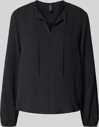 Marc Cain Blusenshirt mit V-Ausschnitt in Black, Größe 34