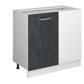 Vicco Armario De Esquina R-line, Hormig&oacute;n Negro, 86 Cm Sin Encimera