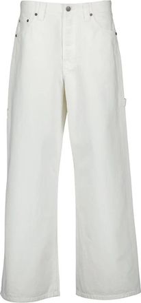 Khaite Sowen White Jeans - Dames - Wijde Broeken - Wit - W30 - Katoen - Broeken