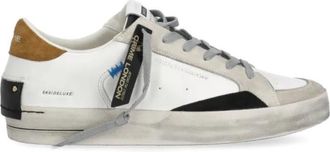Crime London Sk 8 Deluxe - Heren - Sneakers - Wit - 42 EU - Leer - Schoenen