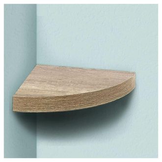 Trade Shop Trade Shop - Mensola Parete Angolare Scaffale Ripiano Ad Angolo In Legno Mdf Rovere 24 X 4 Cm