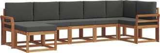 vidaXL Conjunto De Sof&aacute;s De Exterior 7 Uds. Natural Y Antracita Vidaxl