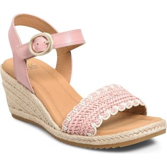 S&ouml;fft Inez Wedge Sandal in Cipria Pink at Nordstrom, Size 8.5