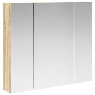 vidaXL Armario Con Espejo De Ba&ntilde;o Roble Sonoma 80 X 14.5 X 70 Cm Vidaxl