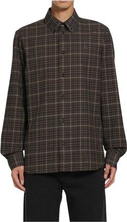 Burberry Overhemden, Heren, Bruin, L, Katoen, Check Katoenen Shirt