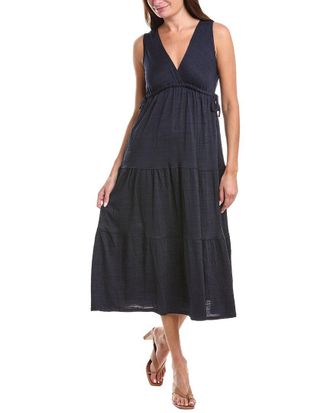 Max Studio V-Neck Tiered Maxi Dress
