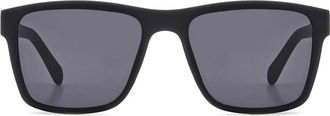 Fossil Square Zonnebril - Heren - Zonnebrillen - Zwart - 56 MM - Accessoires