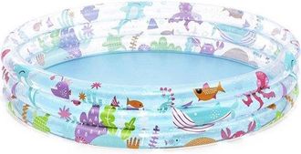 OEM Piscina Hinchable Infantil, Redonda, De 152 Cm De Di&aacute;metro Y 30 Cm De Altura, Con Estampado De Animales Marinos