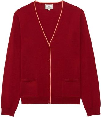 Ines De La Fressange Truien & Vesten, Dames, Rood, S, Wol, Clotaire merino wollen vest