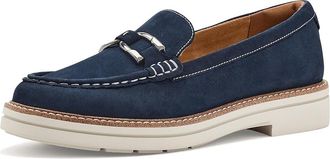 Easy Spirit Zaira Womens Flat Shoes Navy Nubuck : 6.5 W (D), Synthetic