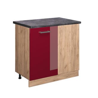 Vicco Armario De Esquina R-line, Rojo Burdeos Alto Brillo, 86 Cm, Et Antracita Vicco