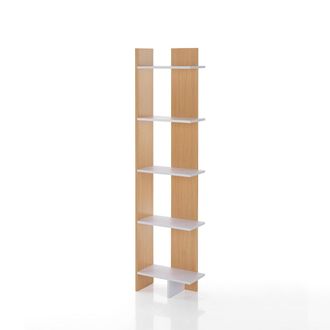 tomasucci TOWER-A column bookcase, white / oak