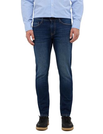 Mustang Slim-fit-Jeans MUSTANG Herren Style Oregon Slim, Herren, Gr. 36, L&auml;nge 34, blau (803 dunkelblau), Denim/Jeans, 99% Baumwolle, 1% Elasthan, unifarben, 