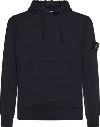 Stone Island Hoodie With Logo And Front Kangaroo Pocket