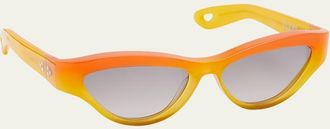 Jacques Marie Mage Slade Ombre Acetate Cat-Eye Sunglasses