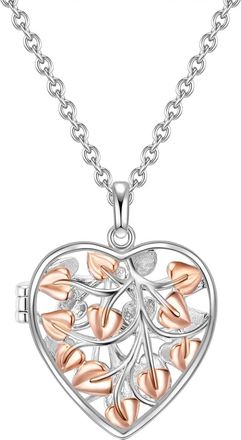 Rafaela Donata Womens Necklace with pendant sterling silver bicolor - Silver & Rose Gold - Size 40cm
