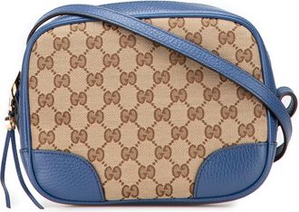 Gucci Pre-owned Womens Monogram Crossbody Bag - Tan Textile - One Size