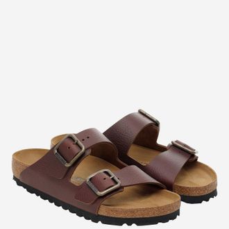 Birkenstock Unisex Sandals Arizona Wire Buckle Brown Leather Slippers Flat Shoes